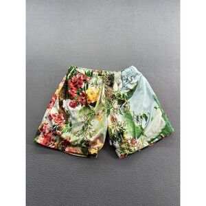 mnml Shorts Mens Small Multicolor Floral Mesh Elastic Waist Drawstring Pockets